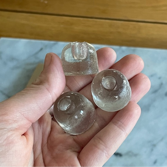 Vintage Mini Taper Candles with Glass Holders - Picture 12 of 13